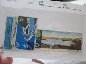 South Africa #368-70 used set 2023 SCV = $1.30