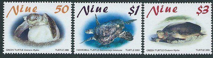 NIUE 2001 TURTLES set MNH..................................................62429