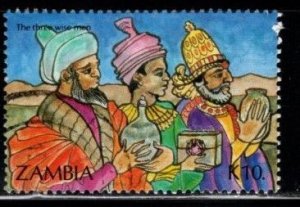 Zambia - #586 Christmas 1992 3 Wise Men - Used