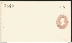 J) 1880 MEXICO, POSTAL STATIONARY, DISPLACED OVERPRINT, TO MEXICO, XF 