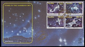 Namibia 808-811, FDC, Constellations