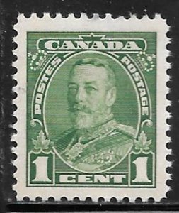 Canada 217: 1c George V, Bar issue, MNH, VF