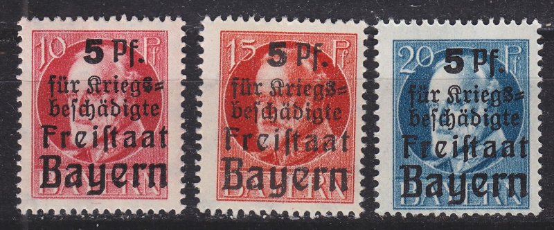 GERMANY Bayern Bavaria [1919] MiNr 0171-73 ( **/mnh )