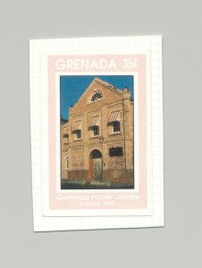 Grenada #2202 Public Library, Books, Architecture 1v Imperf Proof on Card