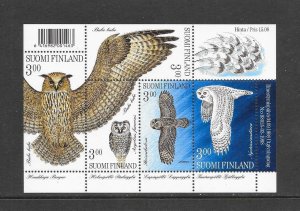 BIRDS - FINLAND #1087  OWLS  MNH