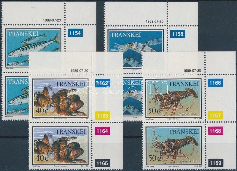 South Africa Transkei stamp Aquatic Animals corner set in pair 1989 MNH WS185317