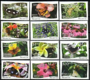 Tonga-Tin Can Island Stamp 301-312  - Butterflies and flowers