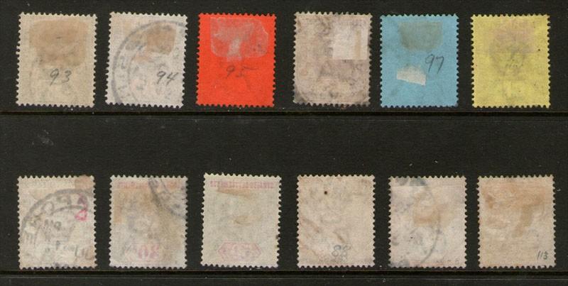 Malaysia S. Setts. 1902 KEVII SG 110-121 FU 