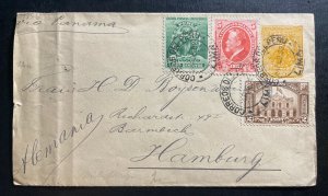 1899 Lima Peru Cover To Hamburg Germany Via Panama