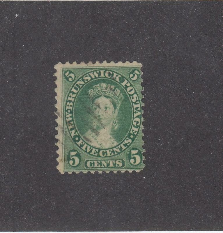 NEW BRUNSWICK (MK3938) # 8 F-USED 5cts 1860 QV /WITH CANCEL /GREEN /CENTS ISSUE