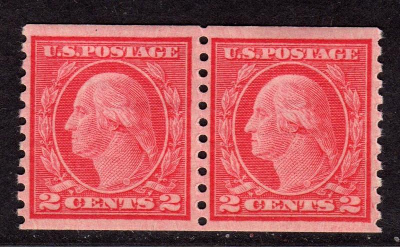  $US Sc#492 M/NH/VF-XF, coil pair, CV. $45