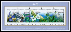 New Zealand Scott 986 (1990) Mint NH VF Miniature Sheet, CV $7.50 C