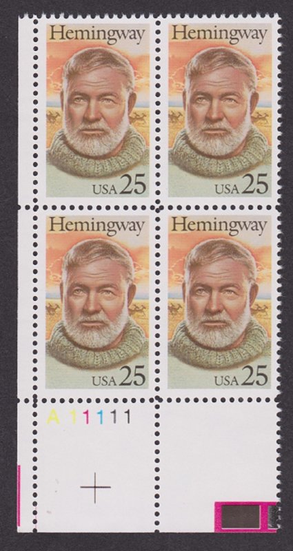 2418 Ernest Hemingway MNH Plate block - LL