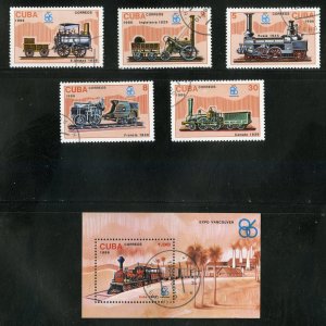 CUBA 2863-8  SET OF 6 +SS  USED SCV $6.85 BIN $2.85