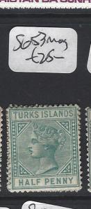 TURKS ISLANDS (P1805BB)  QV   1/2D  SG 53    MOG