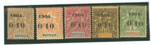 Martinique #56-60 Unused Single