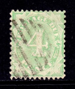 AUSTRALIA — SCOTT J27 (SG D49) — 1907 4d POSTAGE DUE — USED — SCV $27