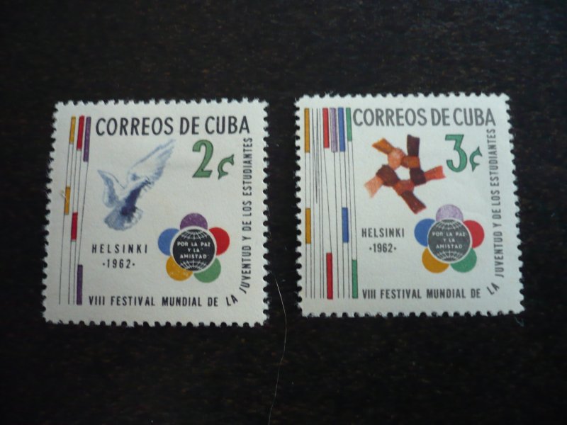 Stamps - Cuba - Scott# 745-746 - Mint Hinged Set of 2 Stamps