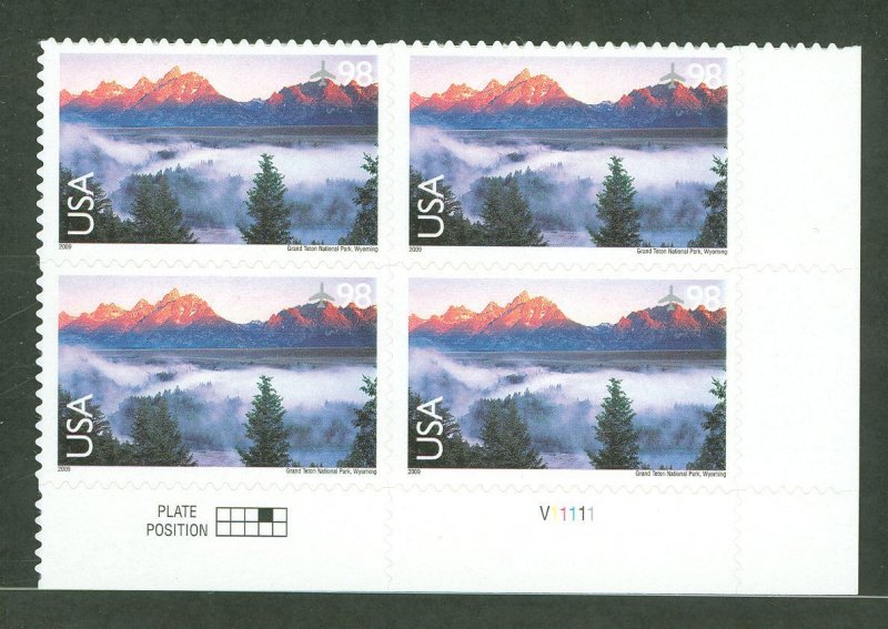 United States #C147 Mint (NH) Plate Block (Landscapes)