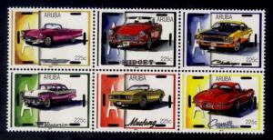 Aruba Sc# 436 MNH Classic Cars 2014 (Block of 6)