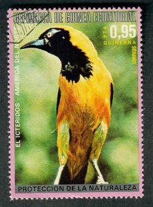 Equatorial Guinea Bird used CTO single from 1974