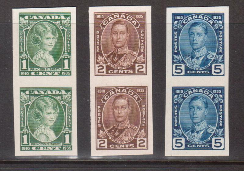 Canada #211P #212P #214P XF Proof Pair Trio India On Card