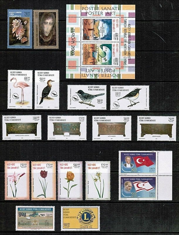 2003 UNMOUNTED MINT YEARLY  SET TURKISH CYPRUS