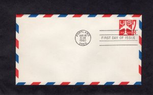 UC34 Jet on Red, FDC