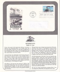 1996 Riverboats Sc 3091-95 FDCs on 3 PCS info pages 3095a set of 5 designs