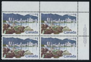 Canada 600 TR Block Plate 1 MNH Vancouver