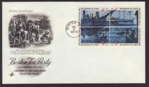 US 1483a Boston Tea Party 1973 Artcraft U/A FDC