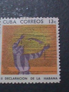 ​CUBA-1964-SC# 932a  2ND DECLARATION OF HAVANA USED VERY FINE-HARD TO FIND