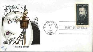 1984 Melville Mody Dick Sc 2094 John Cummins, cartoonist FIRST CACHET