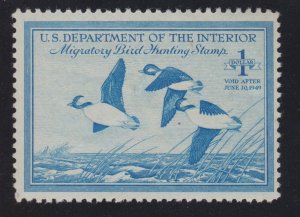 US RW15 $1 Duck Hunting Mint VF OG NH SCV $60