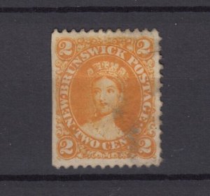 New Brunswick QV 1860 2d Orange Chalon SG10 VFU BP9461