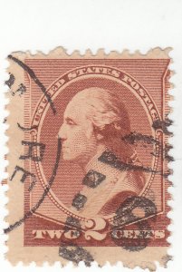 Scott # 210 - 2c Red Brown - Fancy Cancel- 8 -  Used (2)