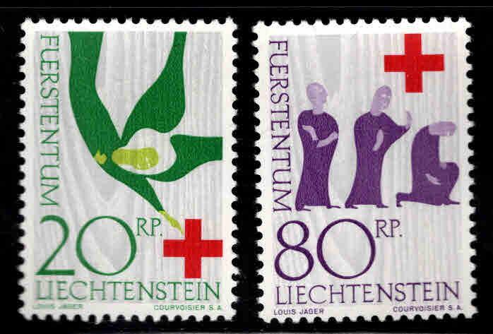 LIECHTENSTEIN Scott 376-377 MNH** 1963 Red Cross short set