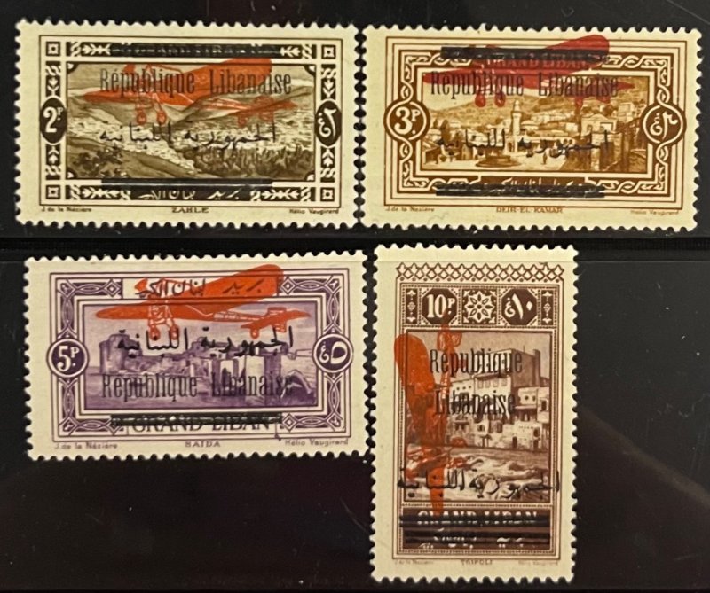 Lebanon, 1928, SC C21-C24, Hinged Set