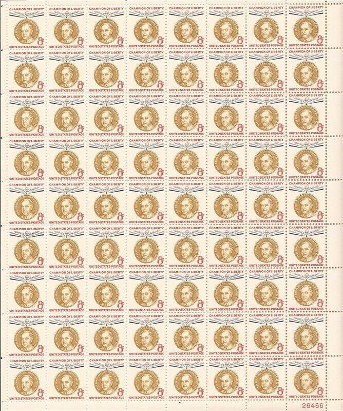 US Stamp - 1959 8c Ernst Reuter - 72 Stamp Sheet - Scott #1137