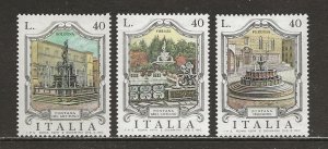 Italy Scott catalog # 1166-1168 Unused Hinged