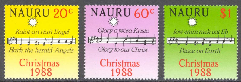 Nauru Sc# 355-357 MNH 1988 Christmas