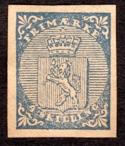 1855, Norway 1Sk, MNG, Forgery, Sc 1