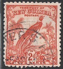 NEW GUINEA 1932 Sc 33, Used 2d VF ST PETER'S HILL ?? postmark/cancel - Bird