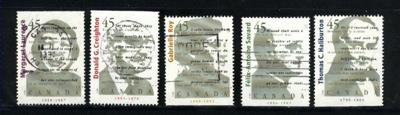 Canada #1622-26    -3    used VF 1996  PD