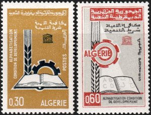 Algeria #352-353  MNH - Books, Literacy (1966)