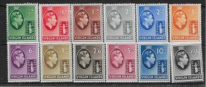 VIRGIN ISLANDS SG110a/21 1938-47 DEFINITIVE SET MTD MINT