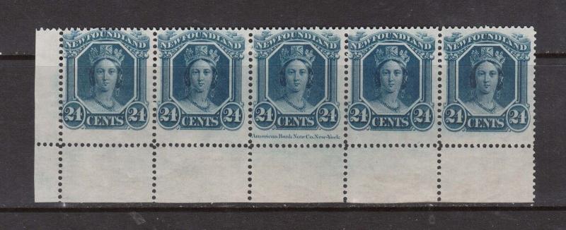 Newfoundland #31 VF/NH With Full ABN Imprint Captured On 3rd Stamp