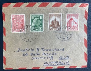 1955 Ballerup Denmark Airmail Cover To Shorkcliffe Australia