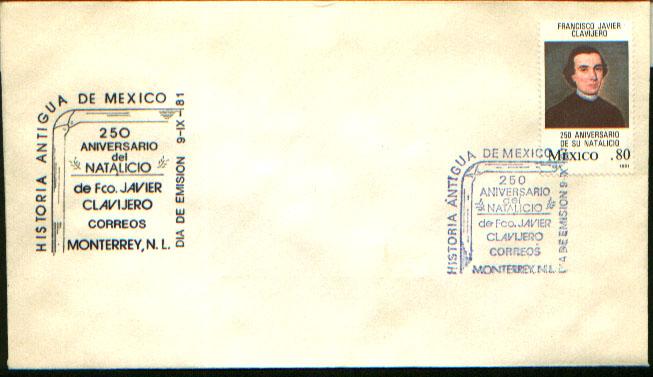 MEXICO 1243 FDC 250th Anniv Birth of Father Francisco Xavier Clavijero