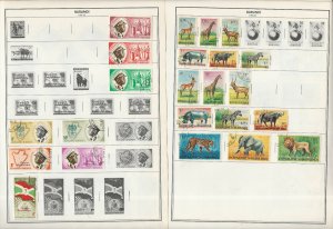 Burundi Stamp Collection 24 Harris Pages to 1986, Nice Lot of Topicals, JFZ